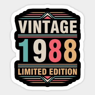 Vintage 1988 Ltd Edition Happy Birthday 34 Years Old Me You Sticker